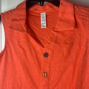 TeezHer comfy button up tank top shirt